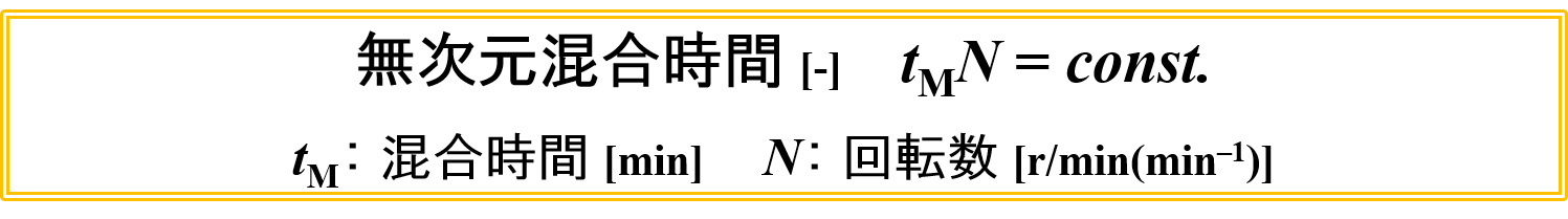 無次元混合時間の式